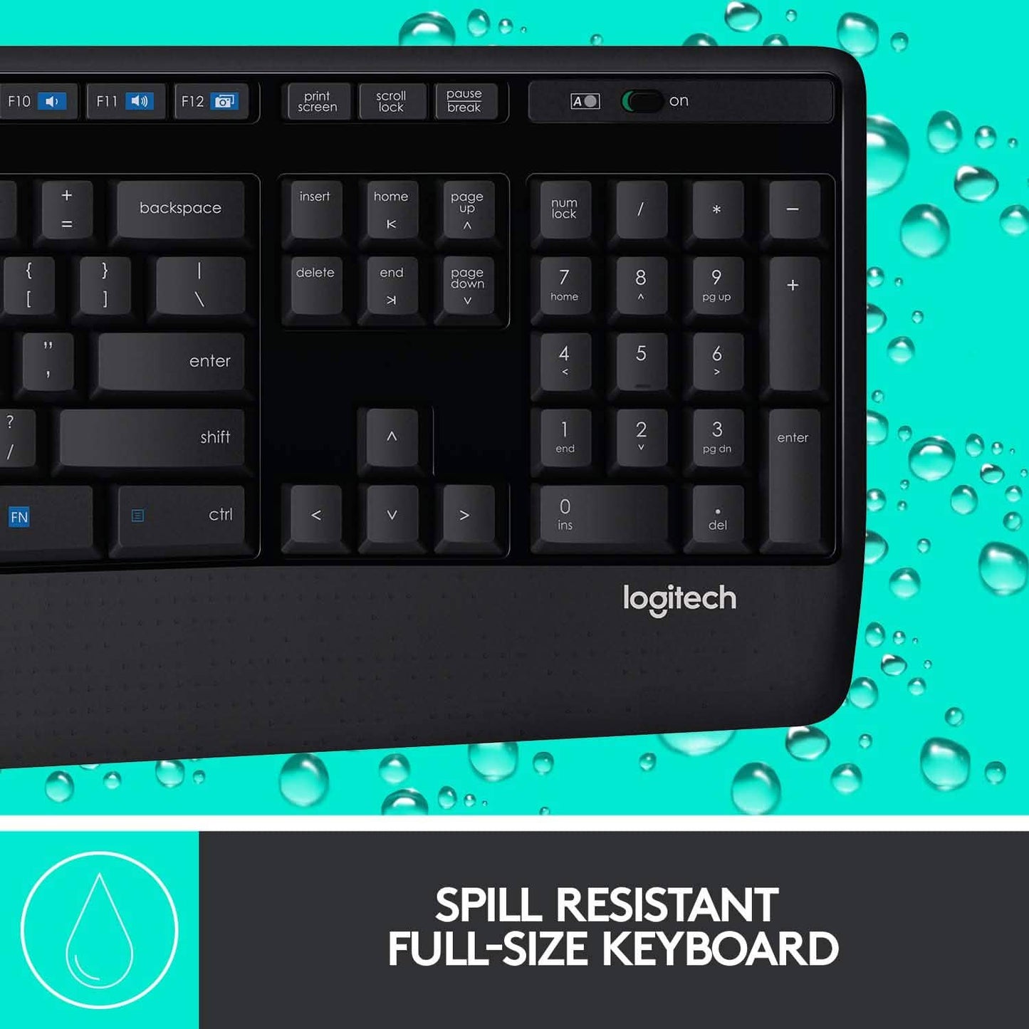 Logitech Wireless Combo Tastatur in Standardgröße mit komfortabler rechtshändiger Maus (erneuert)