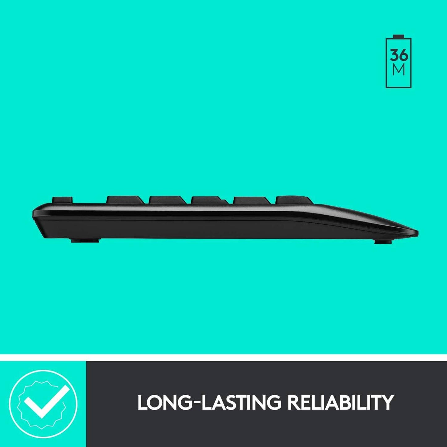 Logitech Wireless Combo Tastatur in Standardgröße mit komfortabler rechtshändiger Maus (erneuert)