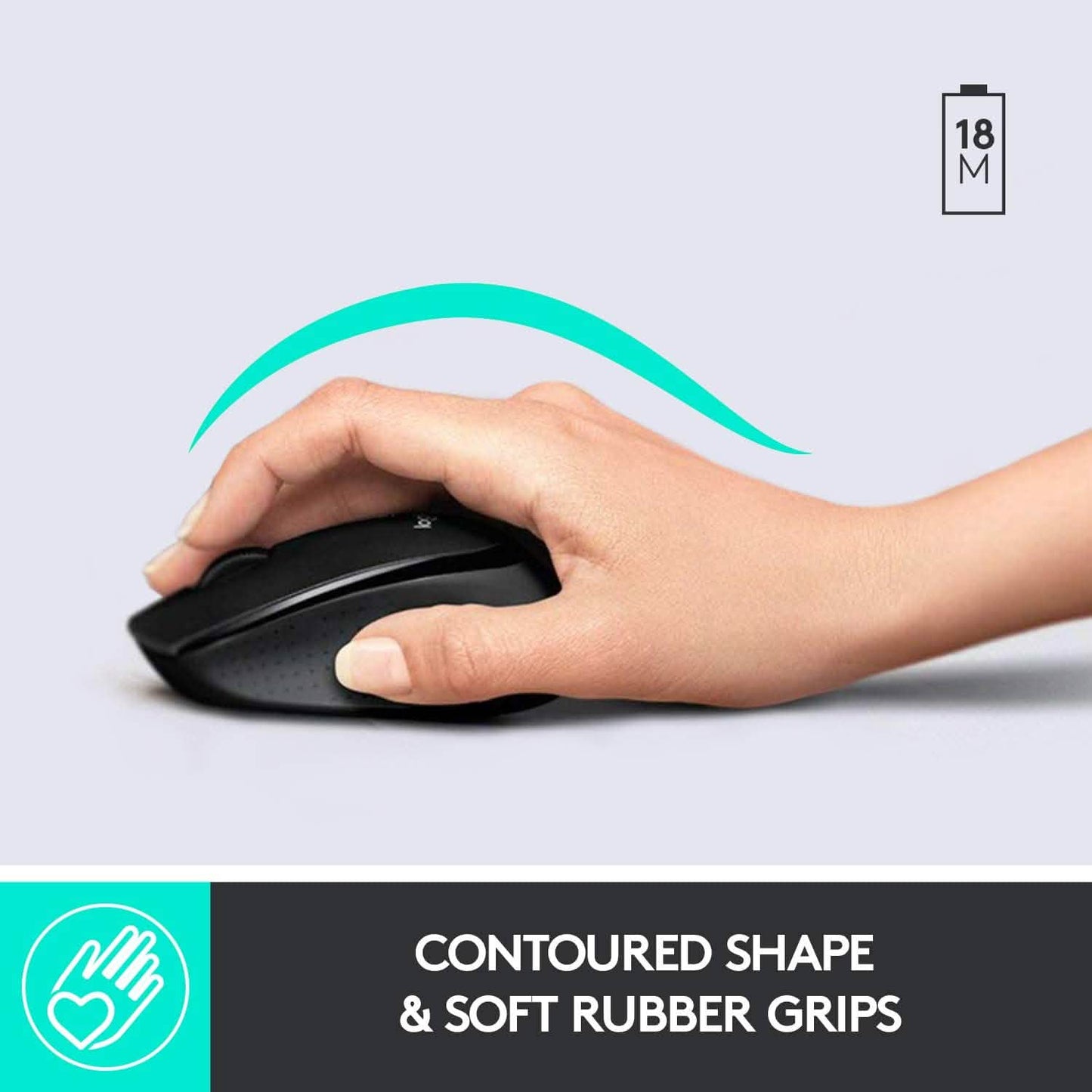 Logitech Wireless Combo Tastatur in Standardgröße mit komfortabler rechtshändiger Maus (erneuert)