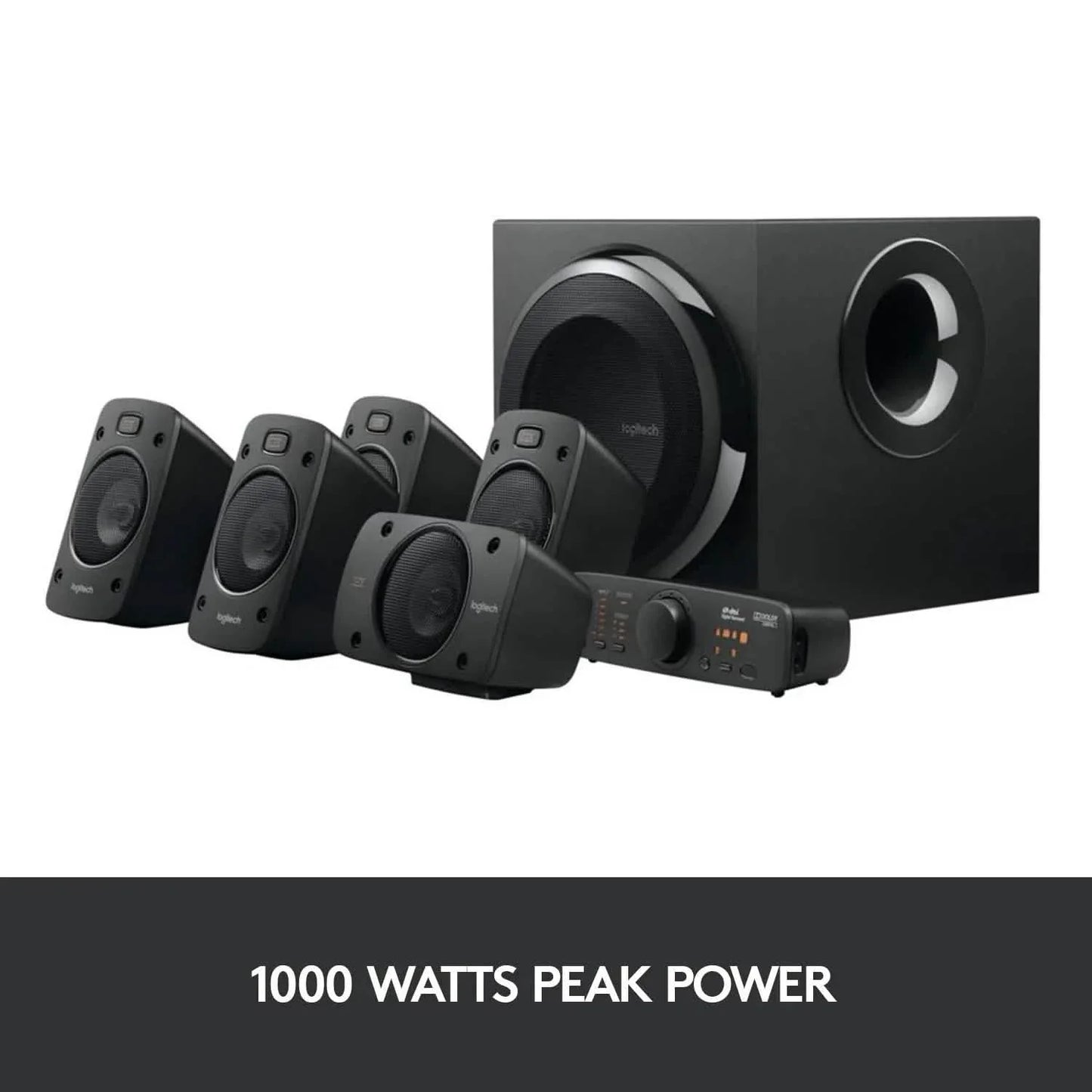Logitech Z906 5.1 Surround Sound Lautsprechersystem – THX-, Dolby Digital- und DTS Digital-zertifiziert (Generalüberholt)