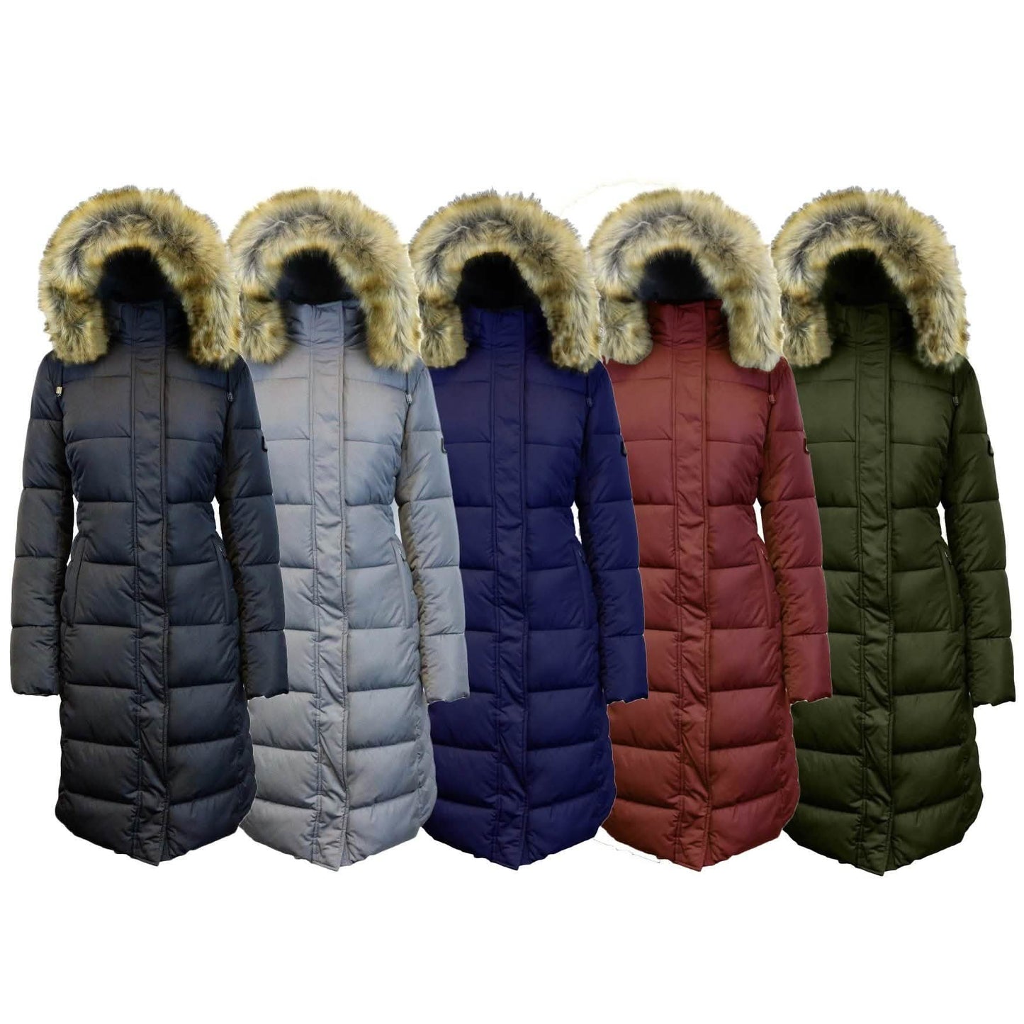 Langer Heavyweight Parka mit Kapuze aus Kunstpelz