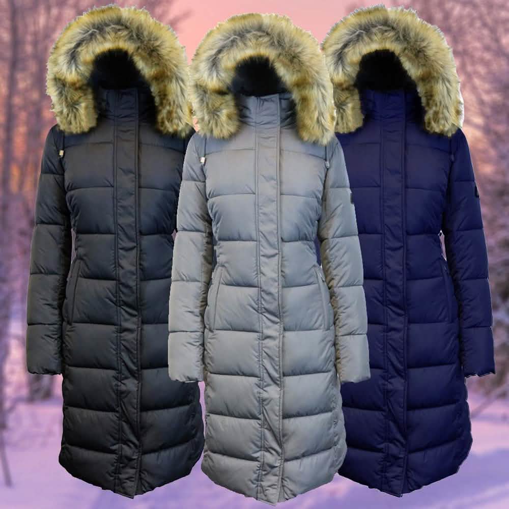 Langer Heavyweight Parka mit Kapuze aus Kunstpelz