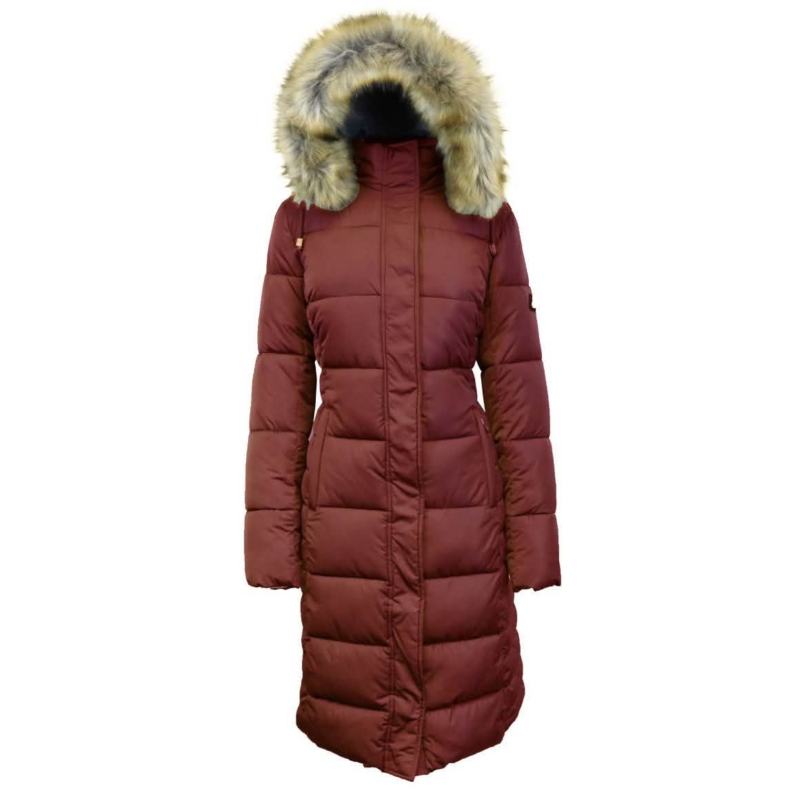 Langer Heavyweight Parka mit Kapuze aus Kunstpelz