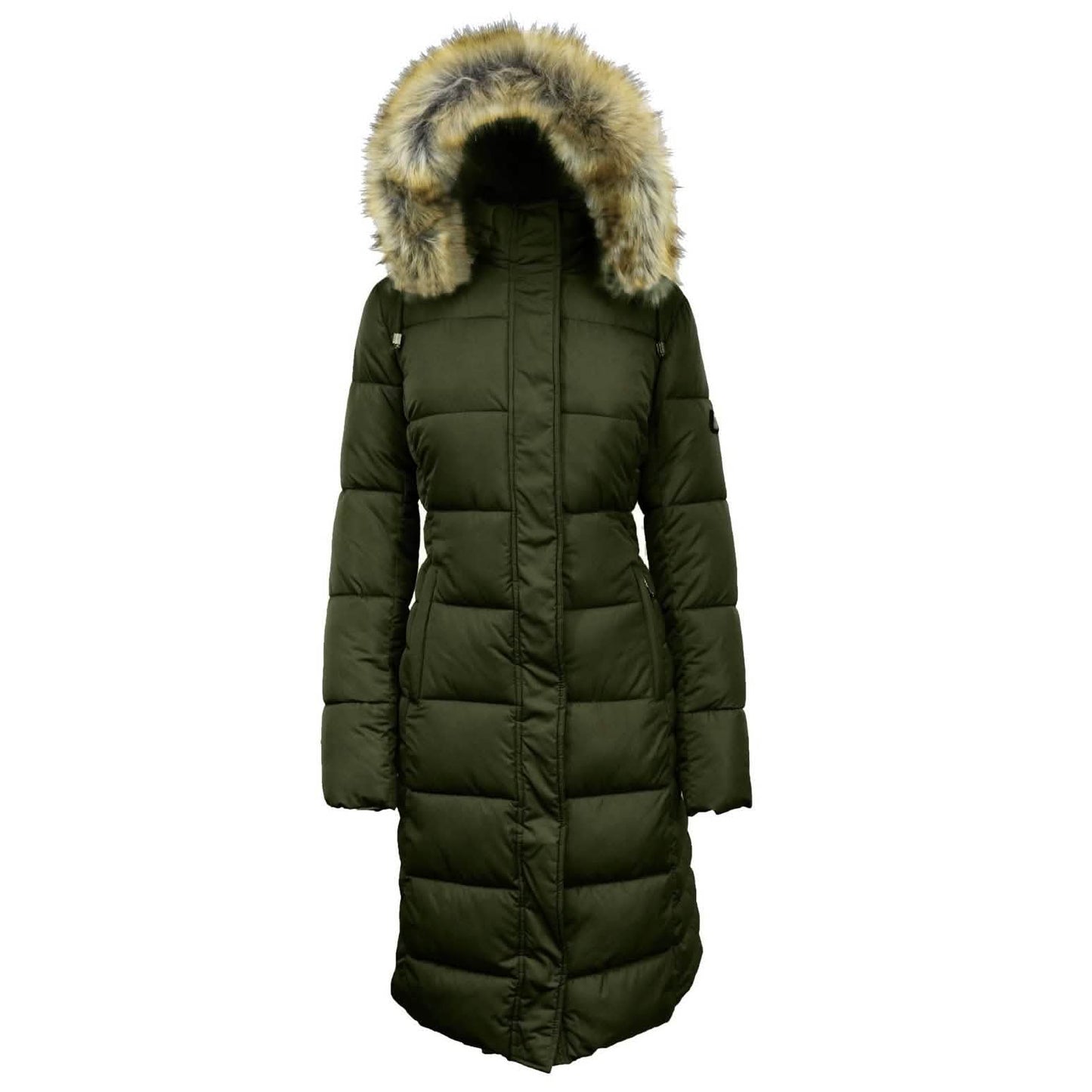 Langer Heavyweight Parka mit Kapuze aus Kunstpelz