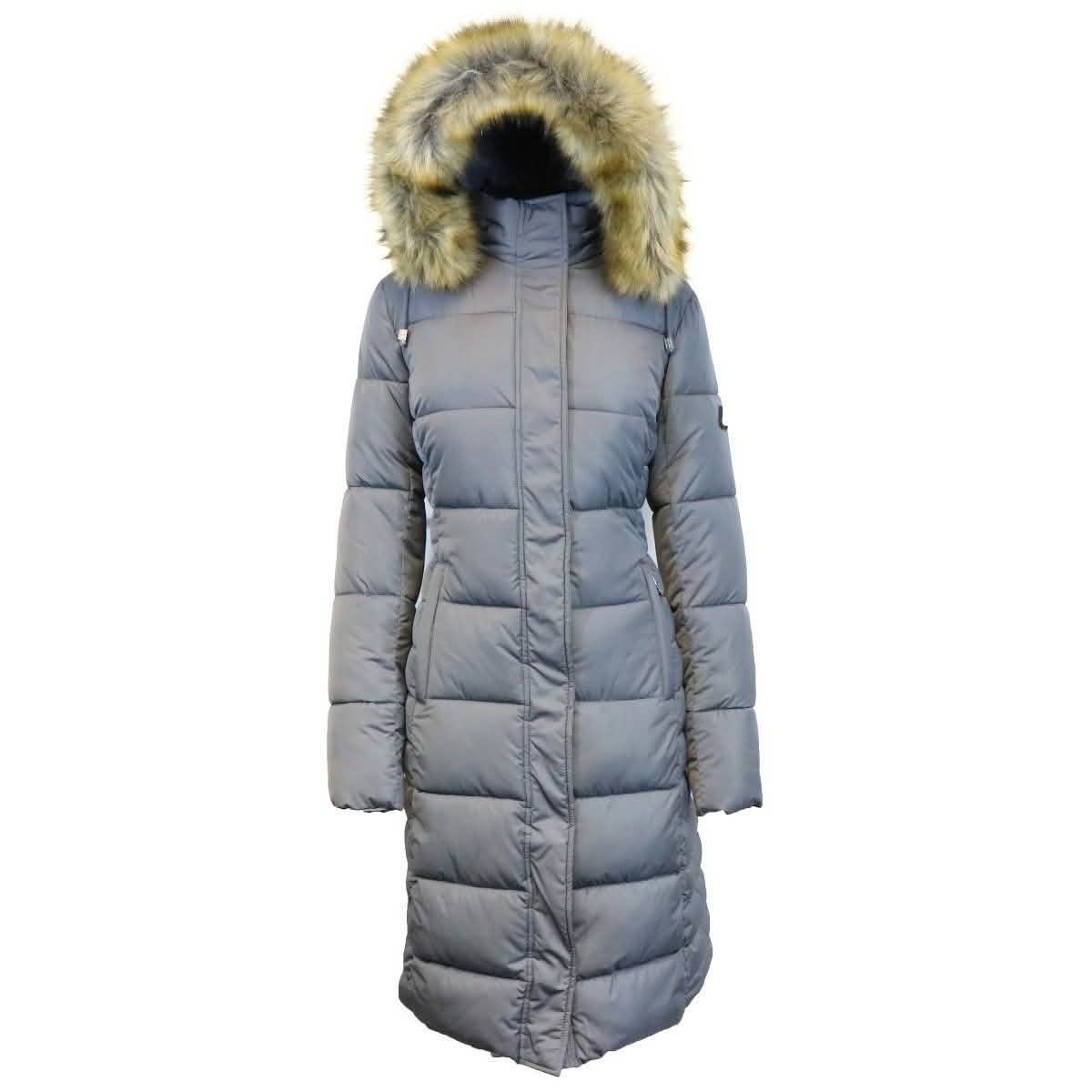 Langer Heavyweight Parka mit Kapuze aus Kunstpelz