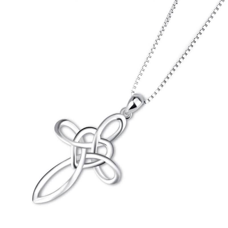 Wunderschöne Halskette mit Kreuzanhänger aus Sterlingsilber