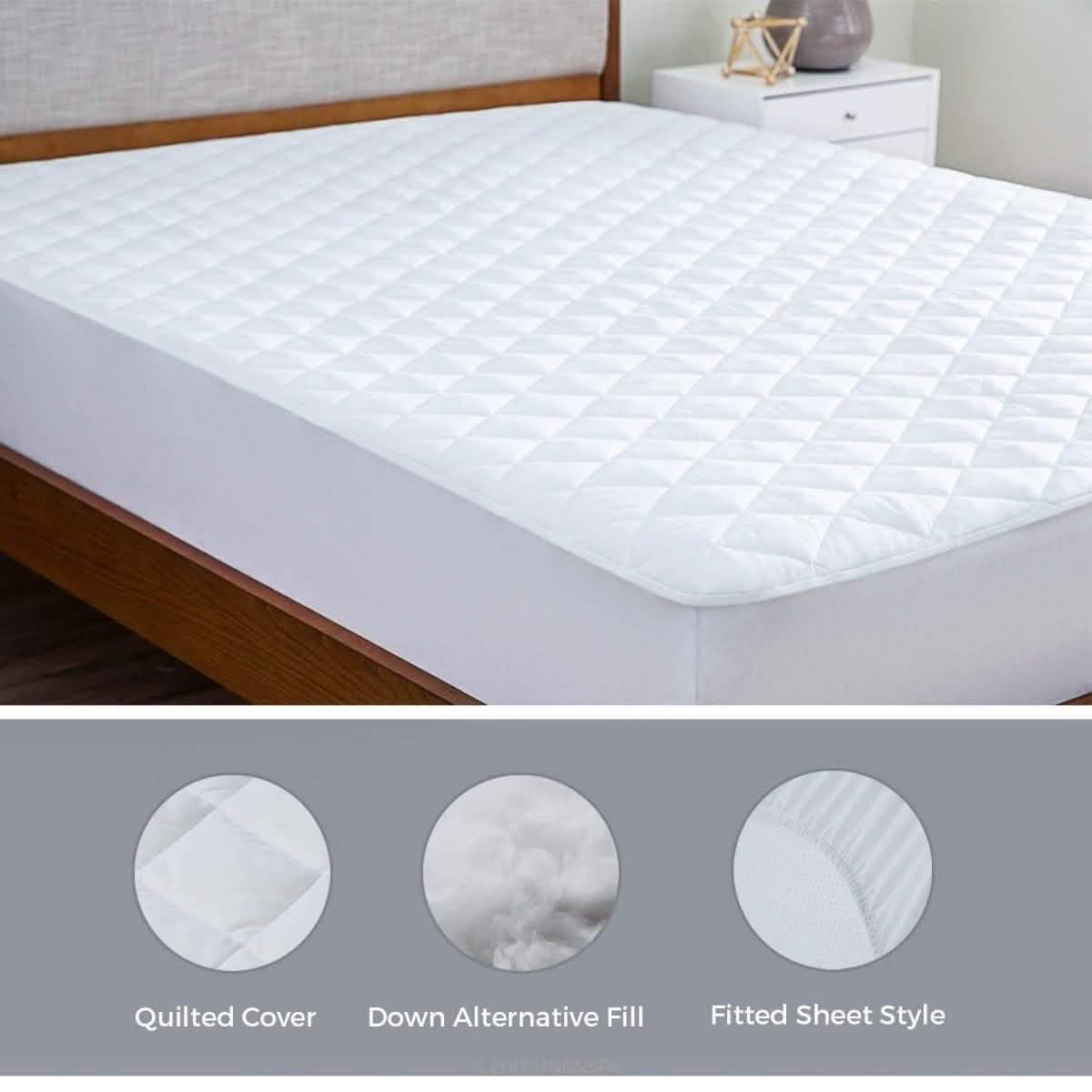 Lux Decor Collection Gesteppter, vollbezogener Matratzentopper