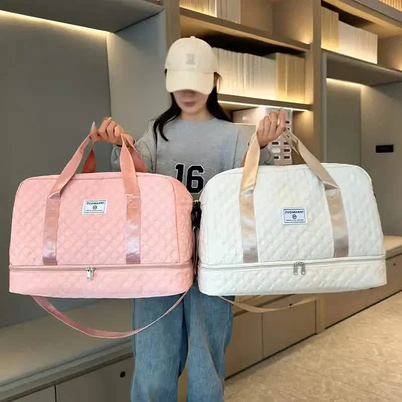 Luxuriöse Reisetasche mit großem Fassungsvermögen – vielseitige Umhänge- und Schultertasche mit zwei Seitentaschen