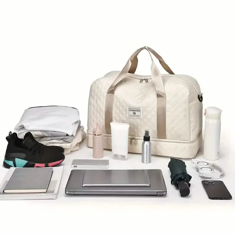 Luxuriöse Reisetasche mit großem Fassungsvermögen – vielseitige Umhänge- und Schultertasche mit zwei Seitentaschen