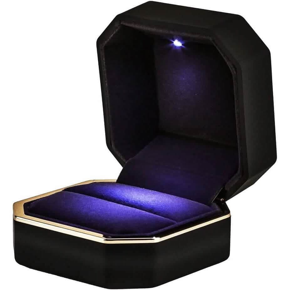 Luxuriöse Ringbox mit LED-Beleuchtung