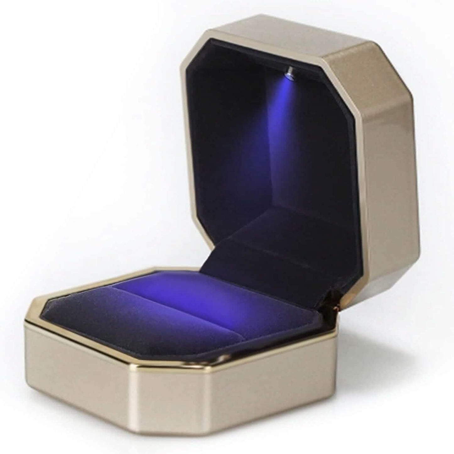 Luxuriöse Ringbox mit LED-Beleuchtung