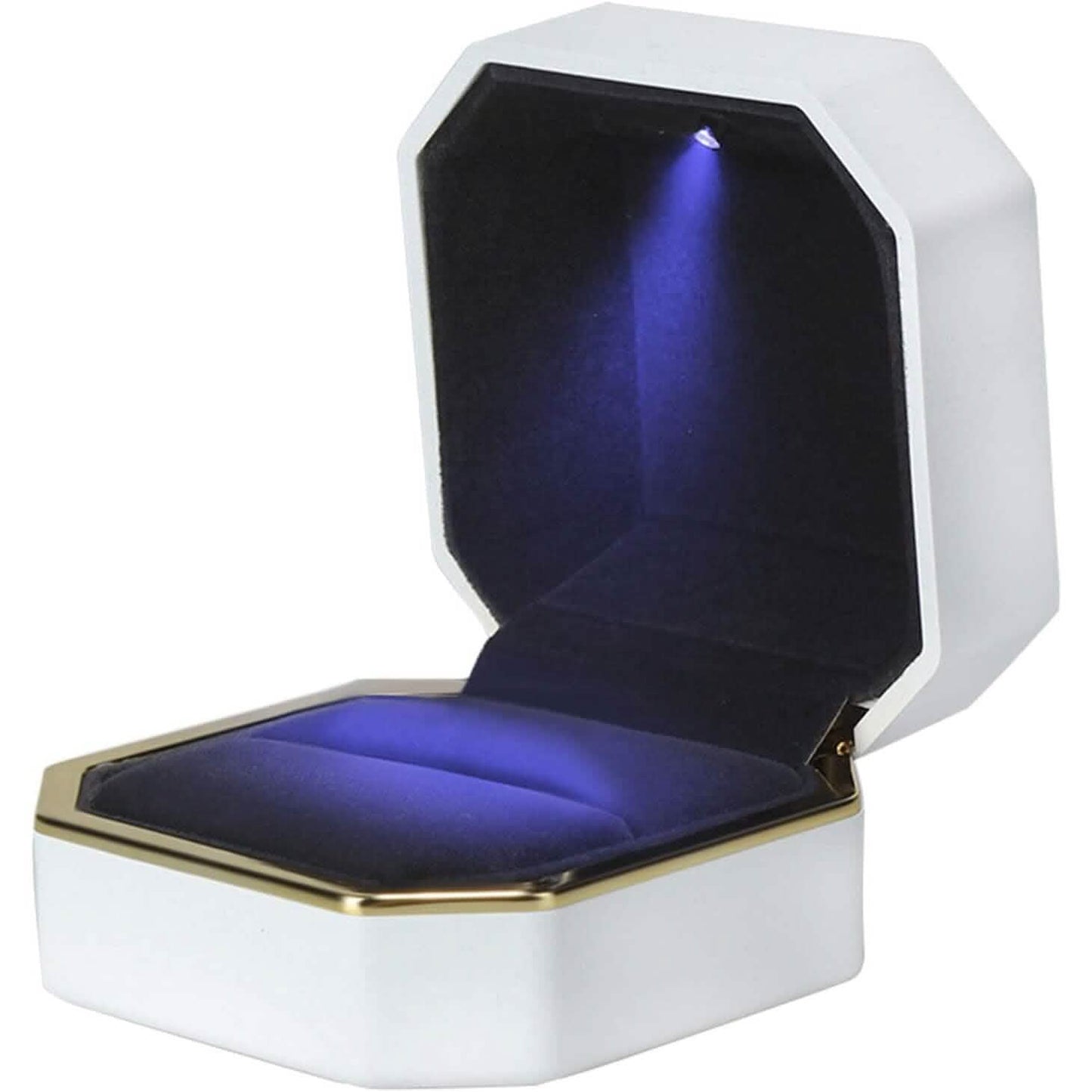 Luxuriöse Ringbox mit LED-Beleuchtung