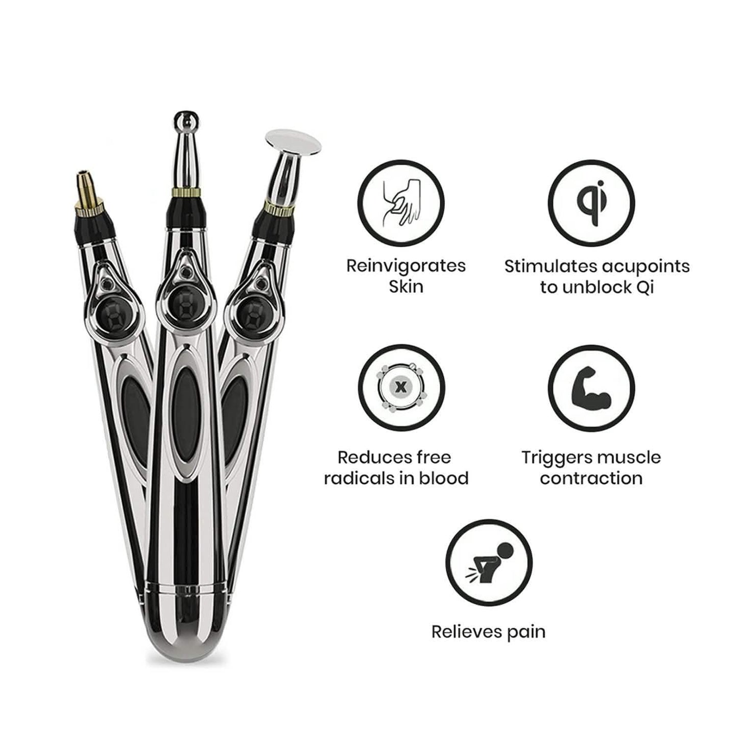 Magnetische Elektrische Akupunktur-Meridian-Lasertherapie-Massage-Stift