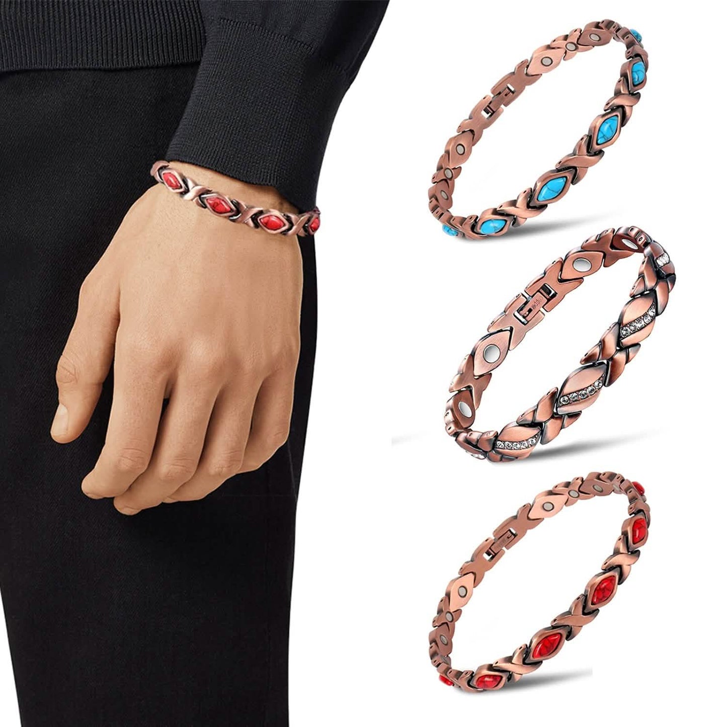 Magnetfeldtherapie Schmerzlinderndes Kupferarmband Unisex