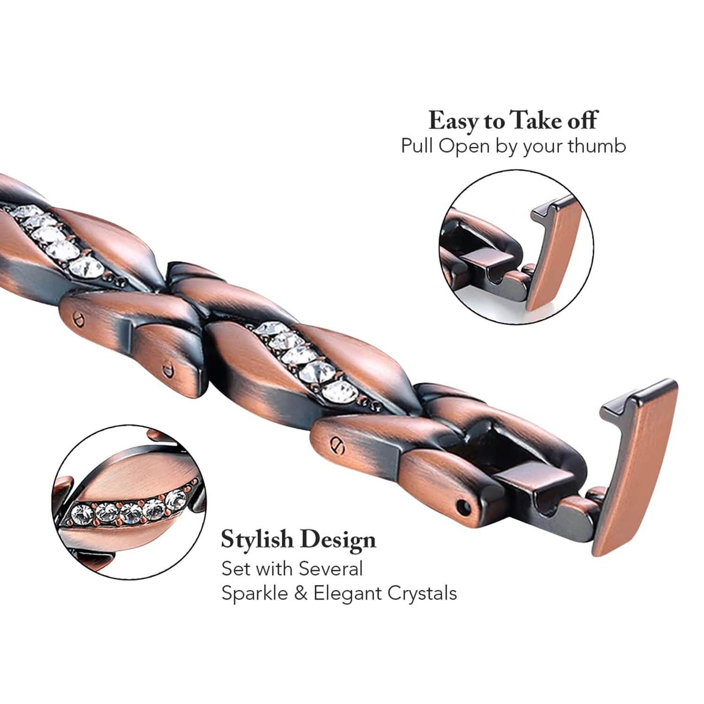 Magnetfeldtherapie Schmerzlinderndes Kupferarmband Unisex