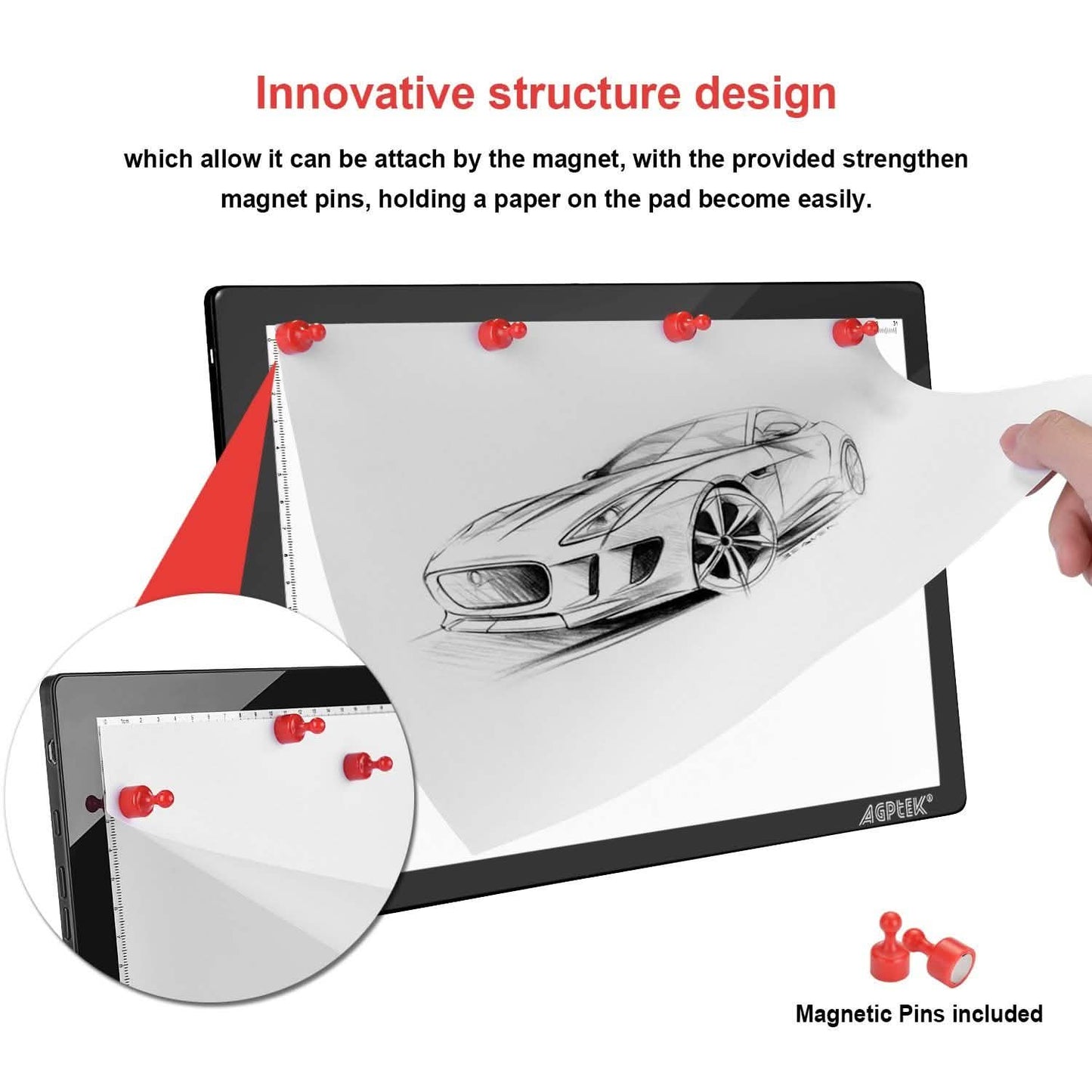 Magnetische LED-Leuchtplatte A4 Lightbox für Kunstarbeiten