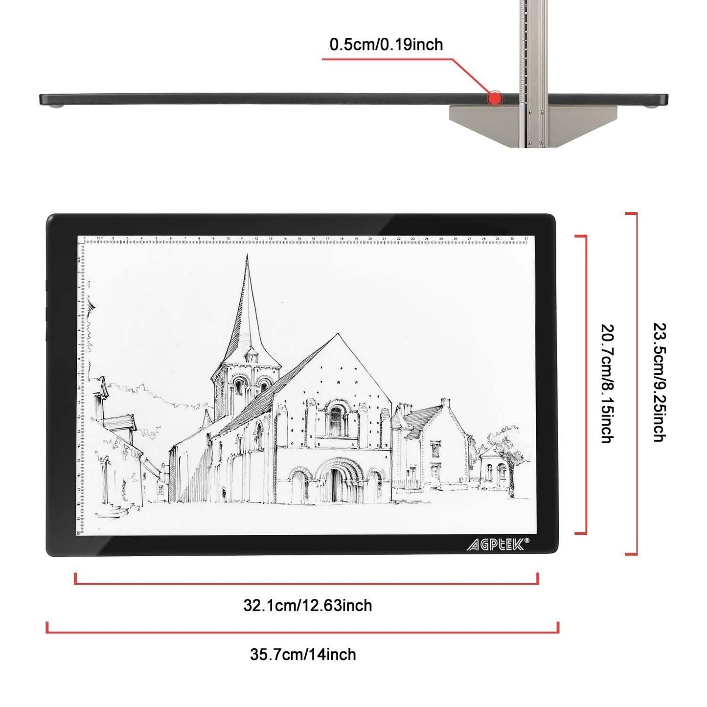 Magnetische LED-Leuchtplatte A4 Lightbox für Kunstarbeiten
