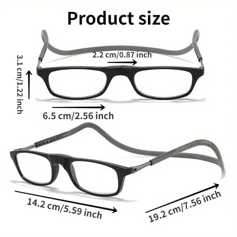 Magnetische rechteckige Lesebrille