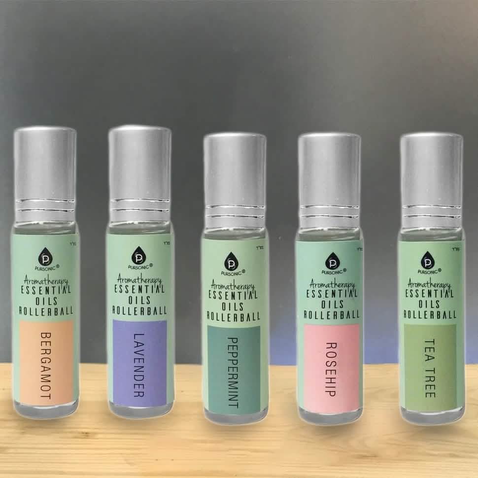 5er-Pack: Pursonic Aromatherapie Roll-on Ätherische Öle