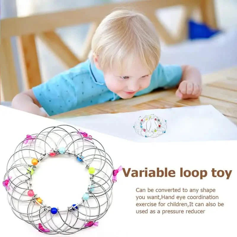 Mandala Dekompressions-Blumenkorb & Stahlring Sensorisches Spielzeug