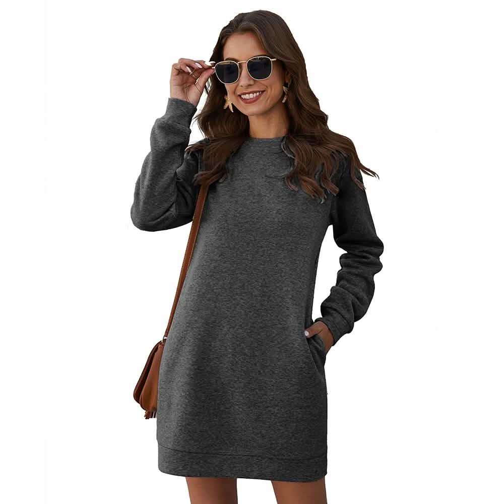 Marmoriertes Mini-Sweatshirt-Kleid