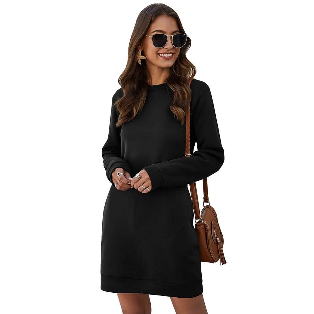 Marmoriertes Mini-Sweatshirt-Kleid