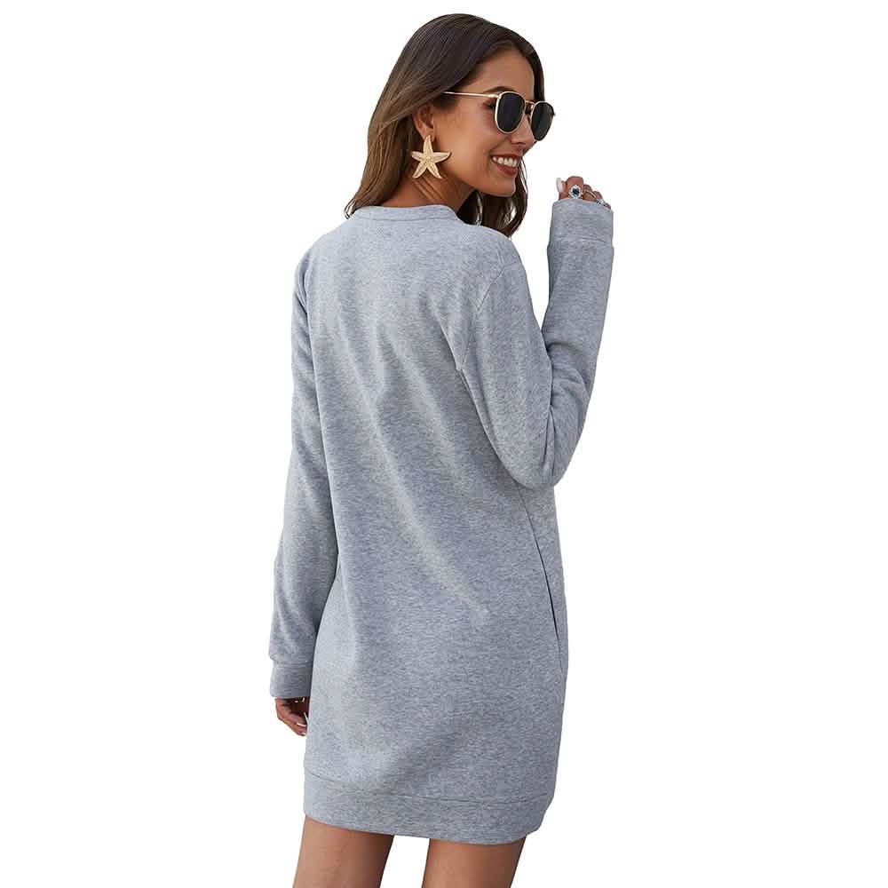 Marmoriertes Mini-Sweatshirt-Kleid