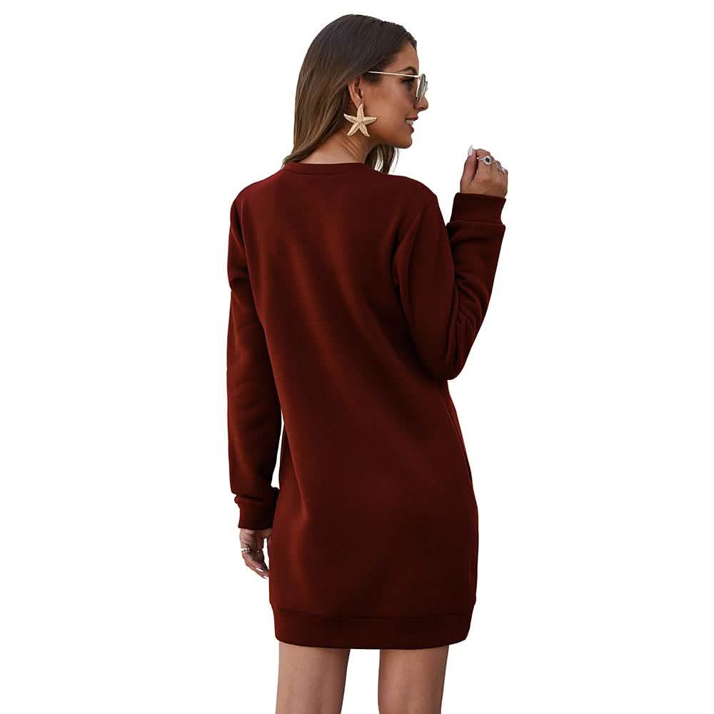 Marmoriertes Mini-Sweatshirt-Kleid