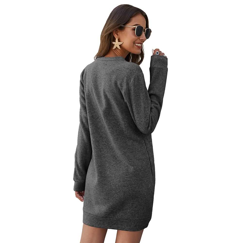 Marmoriertes Mini-Sweatshirt-Kleid