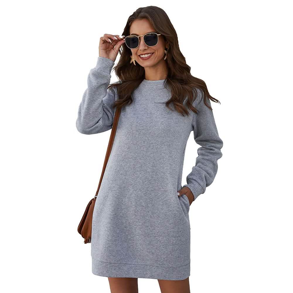 Marmoriertes Mini-Sweatshirt-Kleid