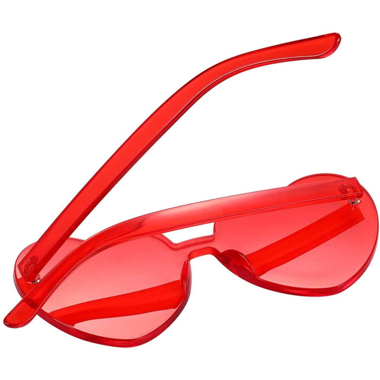 Maxdot Herzförmige Sonnenbrille Party-Sonnenbrille