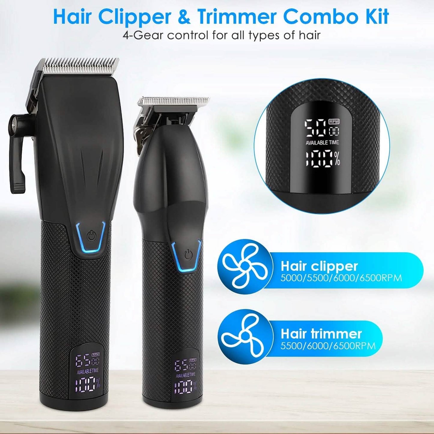 Herren Elektrischer Haarschneider T-Outliner Rasierer Trimmer Set