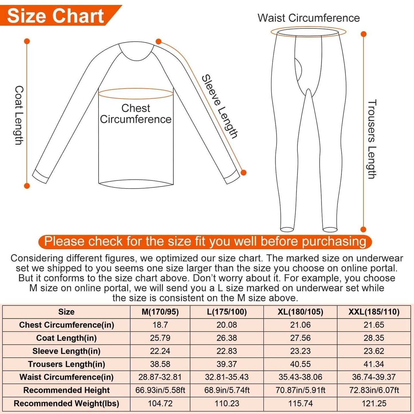 Herren Thermo-Unterwäsche-Set – lange Unterhose und Langarmshirt