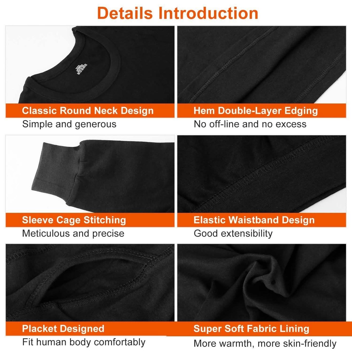 Herren Thermo-Unterwäsche-Set – lange Unterhose und Langarmshirt