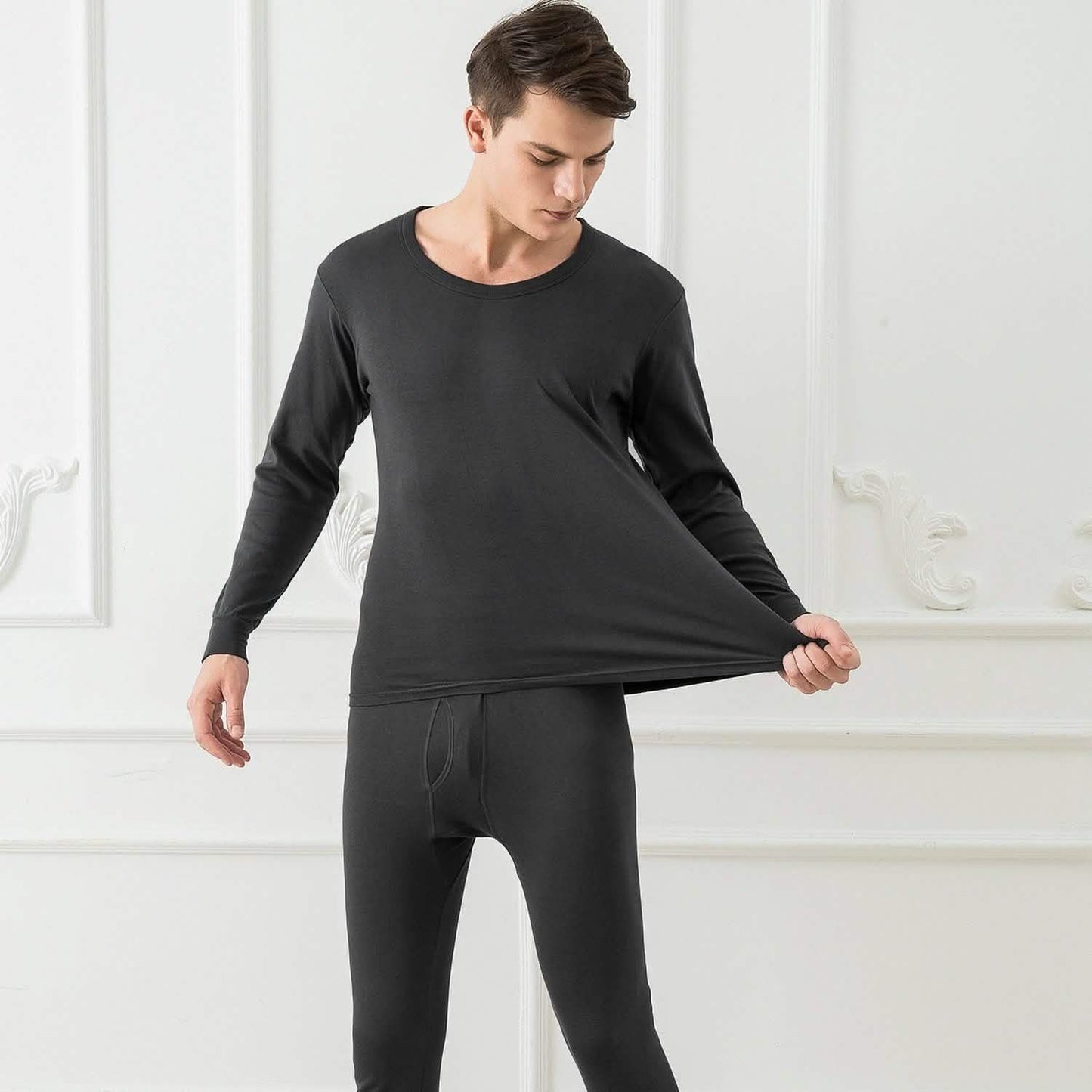 Herren Thermo-Unterwäsche-Set – lange Unterhose und Langarmshirt