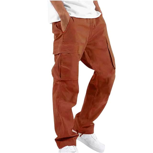 Herren Cargohose Tunnelzug Gummibund Multi-Taschen