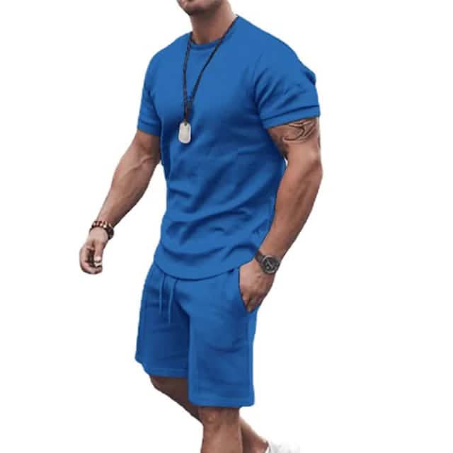 Herren Freizeit Sport T-Shirt mit Shorts