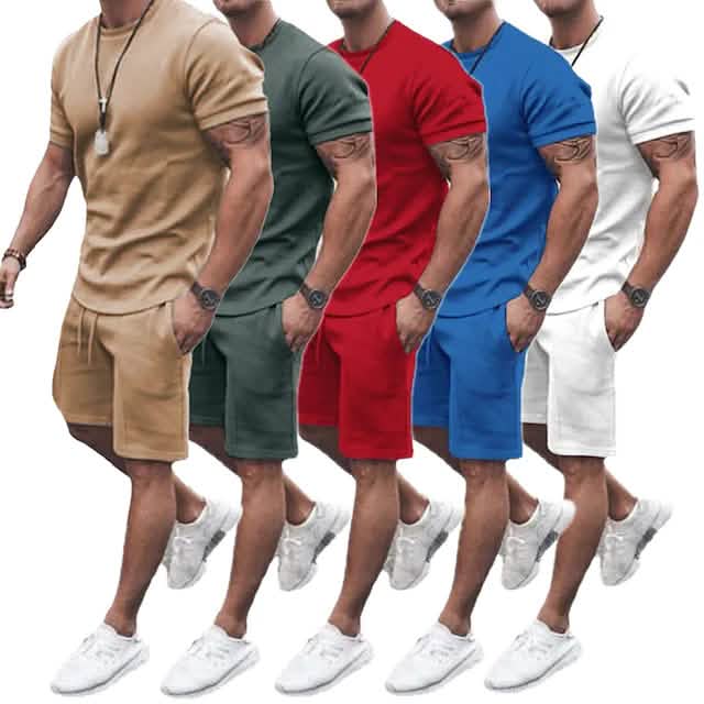 Herren Freizeit Sport T-Shirt mit Shorts