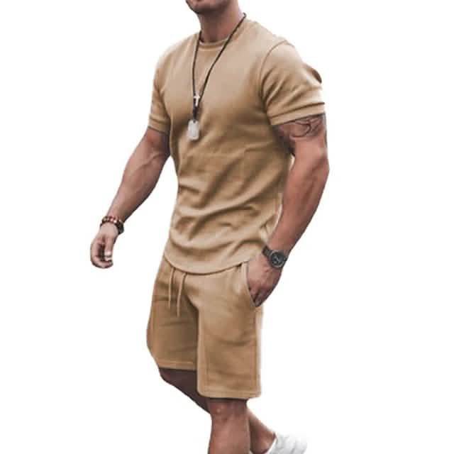 Herren Freizeit Sport T-Shirt mit Shorts