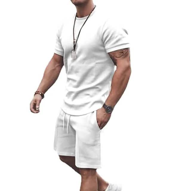 Herren Freizeit Sport T-Shirt mit Shorts