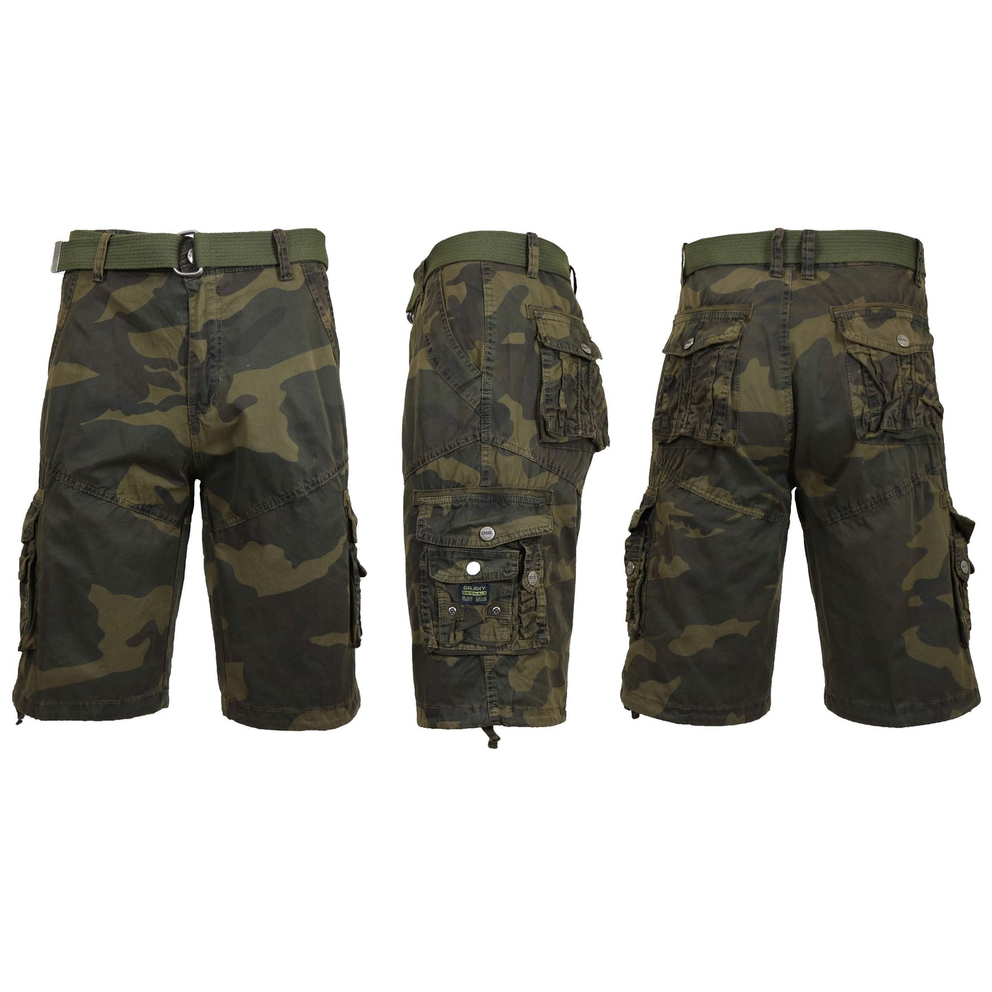Herren Distressed Vintage Cargo Utility Shorts mit Gürtel