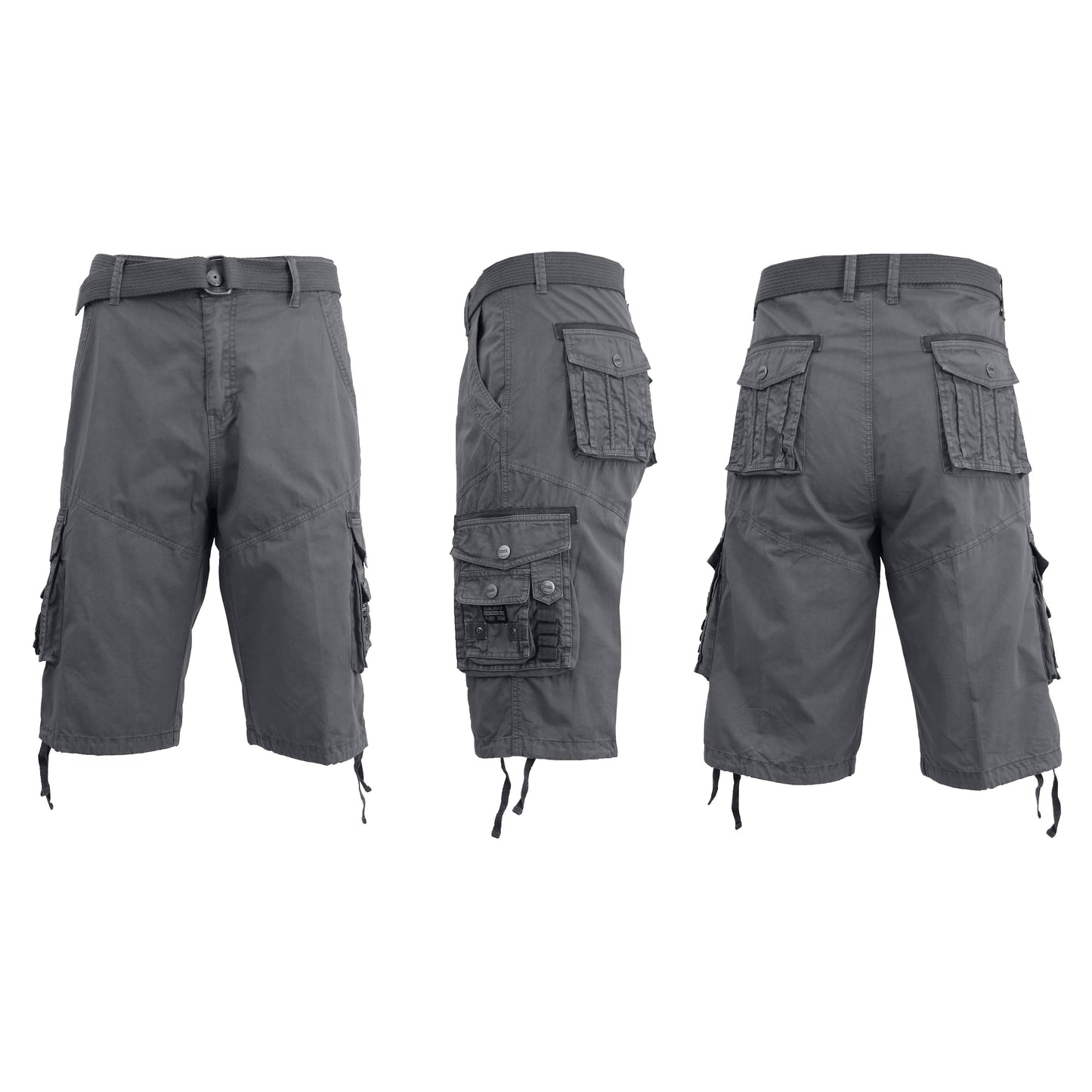 Herren Distressed Vintage Cargo Utility Shorts mit Gürtel