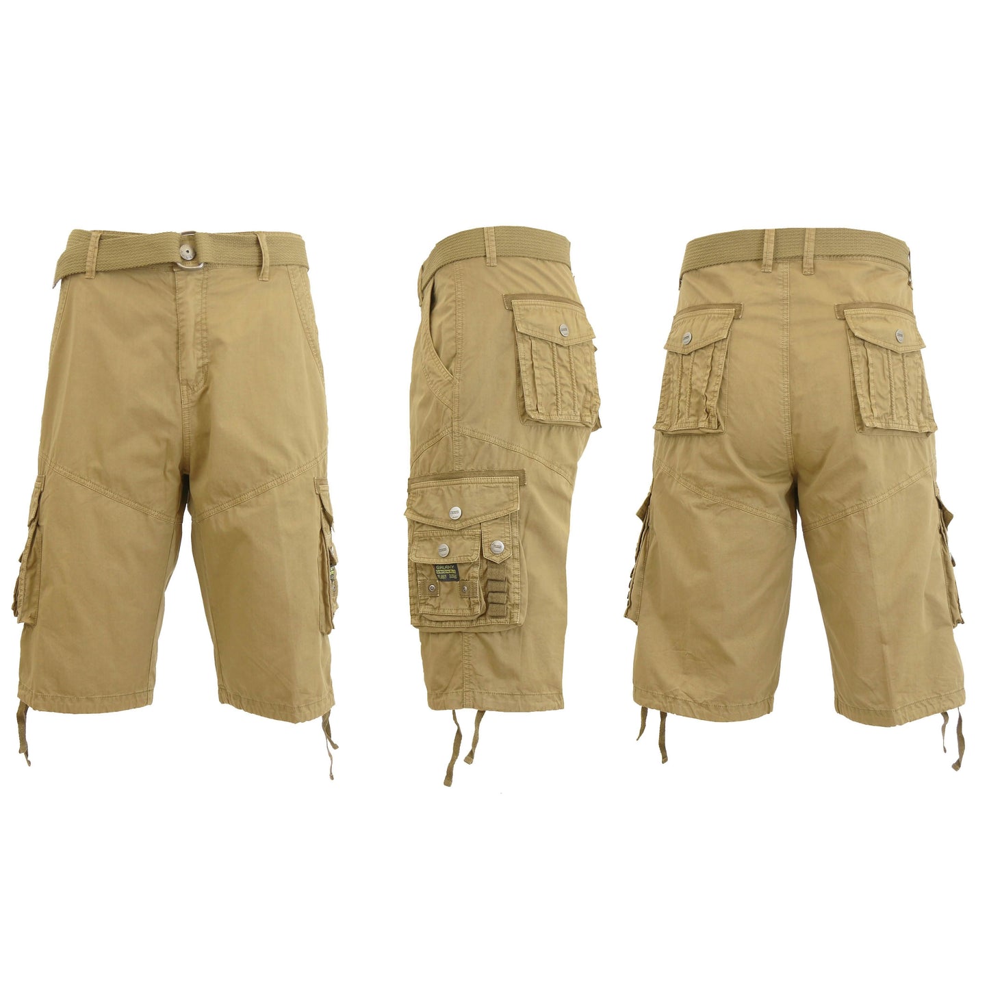 Herren Distressed Vintage Cargo Utility Shorts mit Gürtel