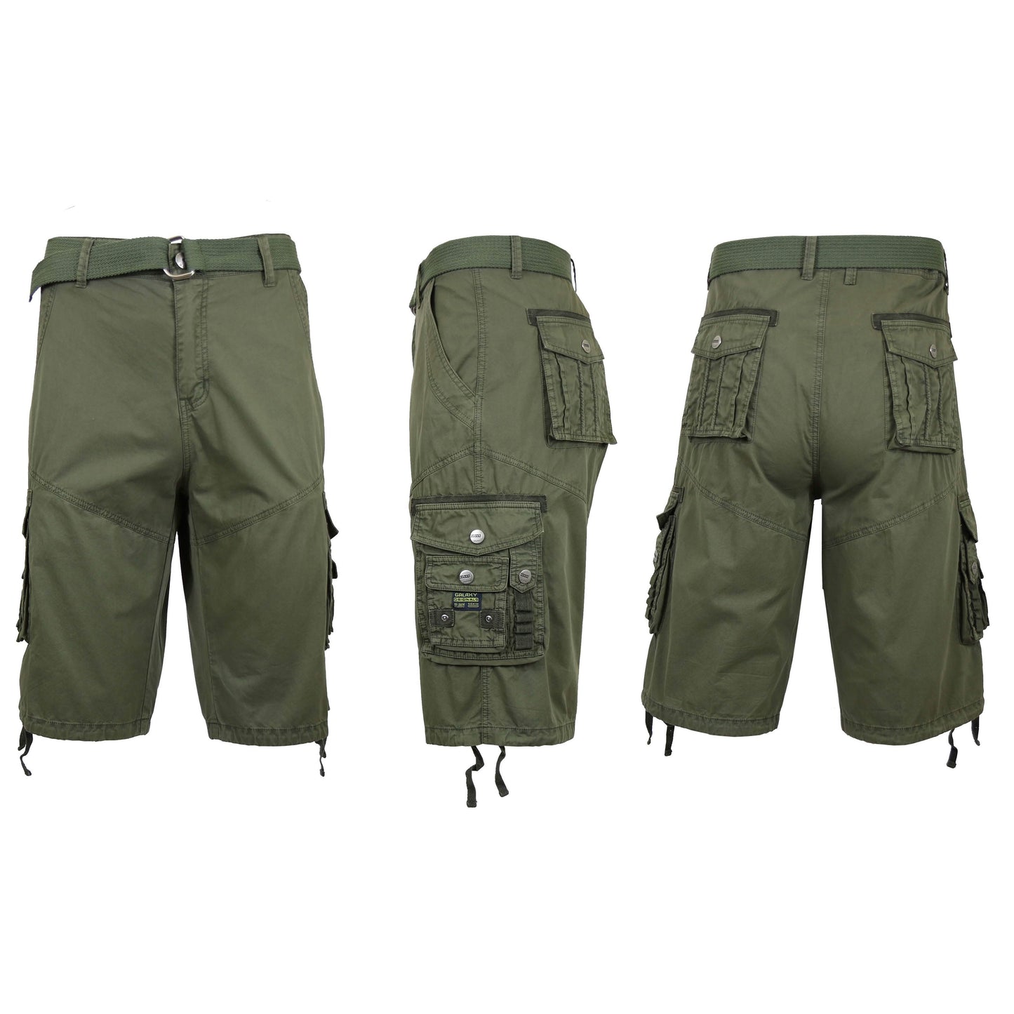 Herren Distressed Vintage Cargo Utility Shorts mit Gürtel