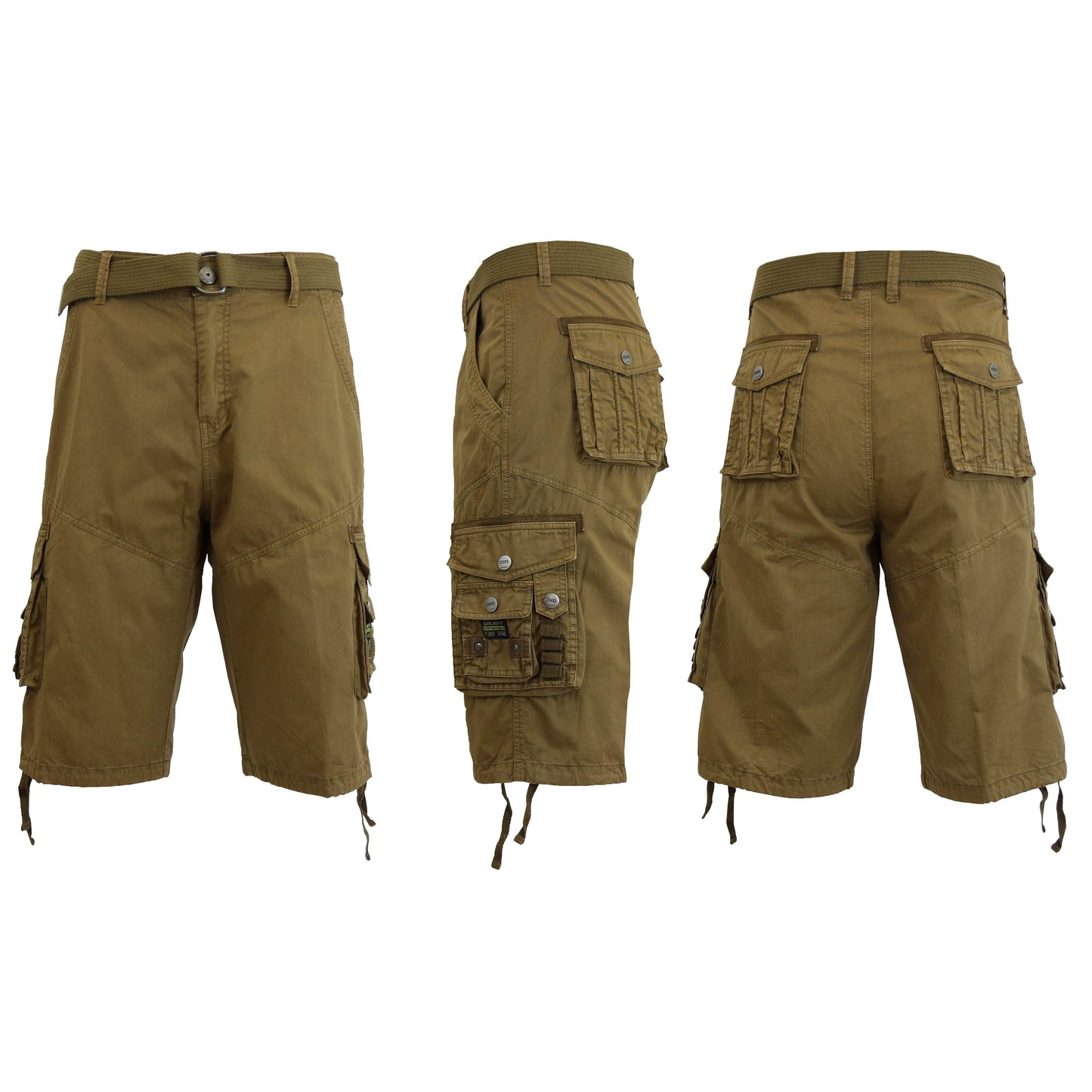Herren Distressed Vintage Cargo Utility Shorts mit Gürtel