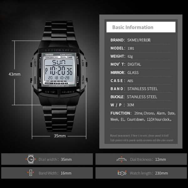 Herren-Mode-LED-Digitaluhr