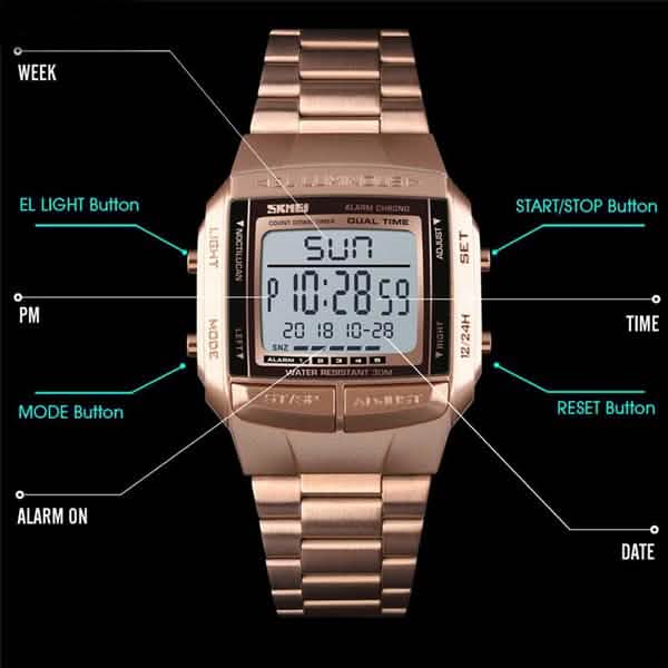 Herren-Mode-LED-Digitaluhr