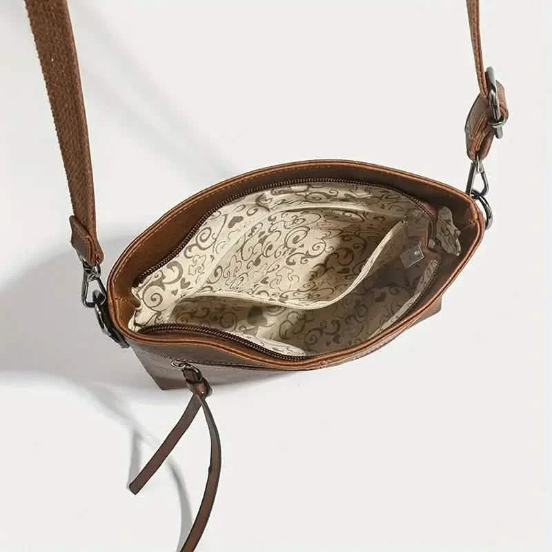Herren Retro PU-Leder Umhängetasche, Einfache Mode Crossbody Freizeittasche mit Verstellbarem Riemen