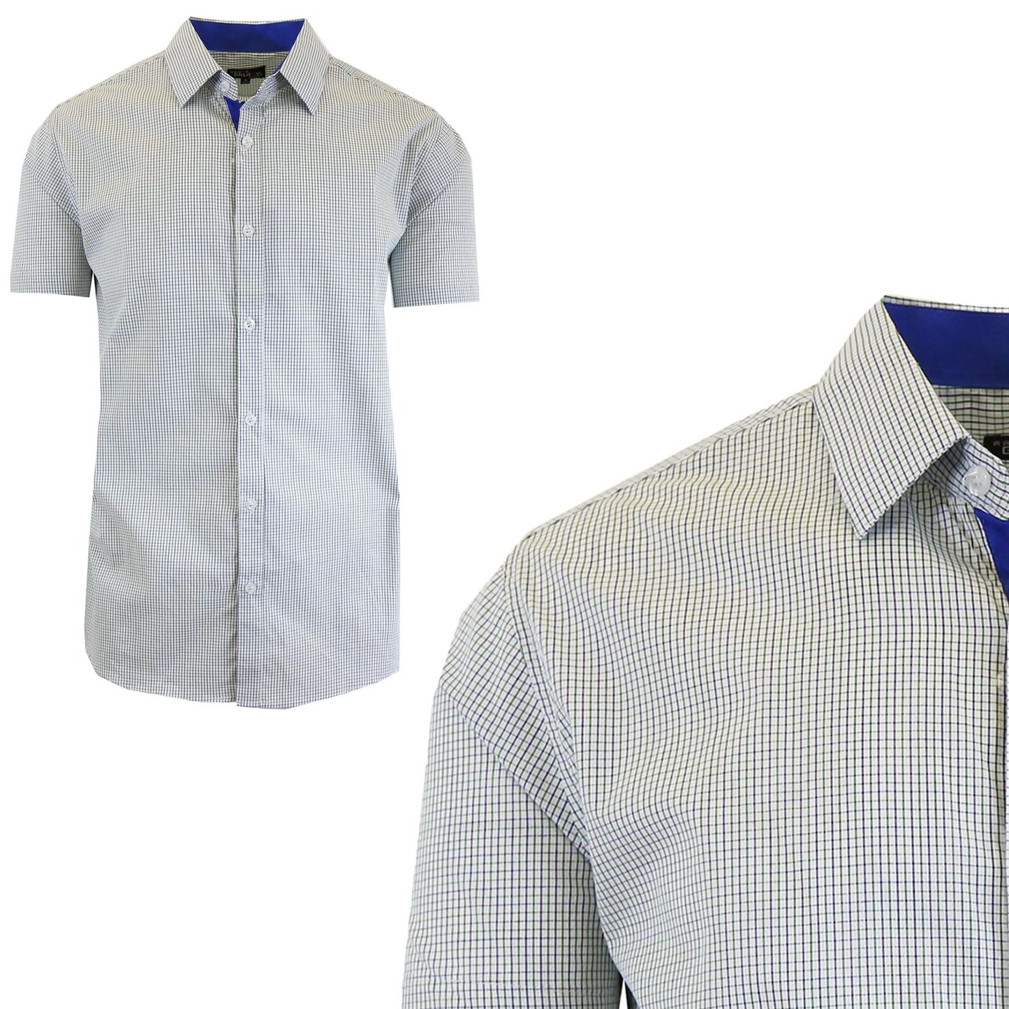 Herren Kurzarm Slim-Fit Freizeithemd