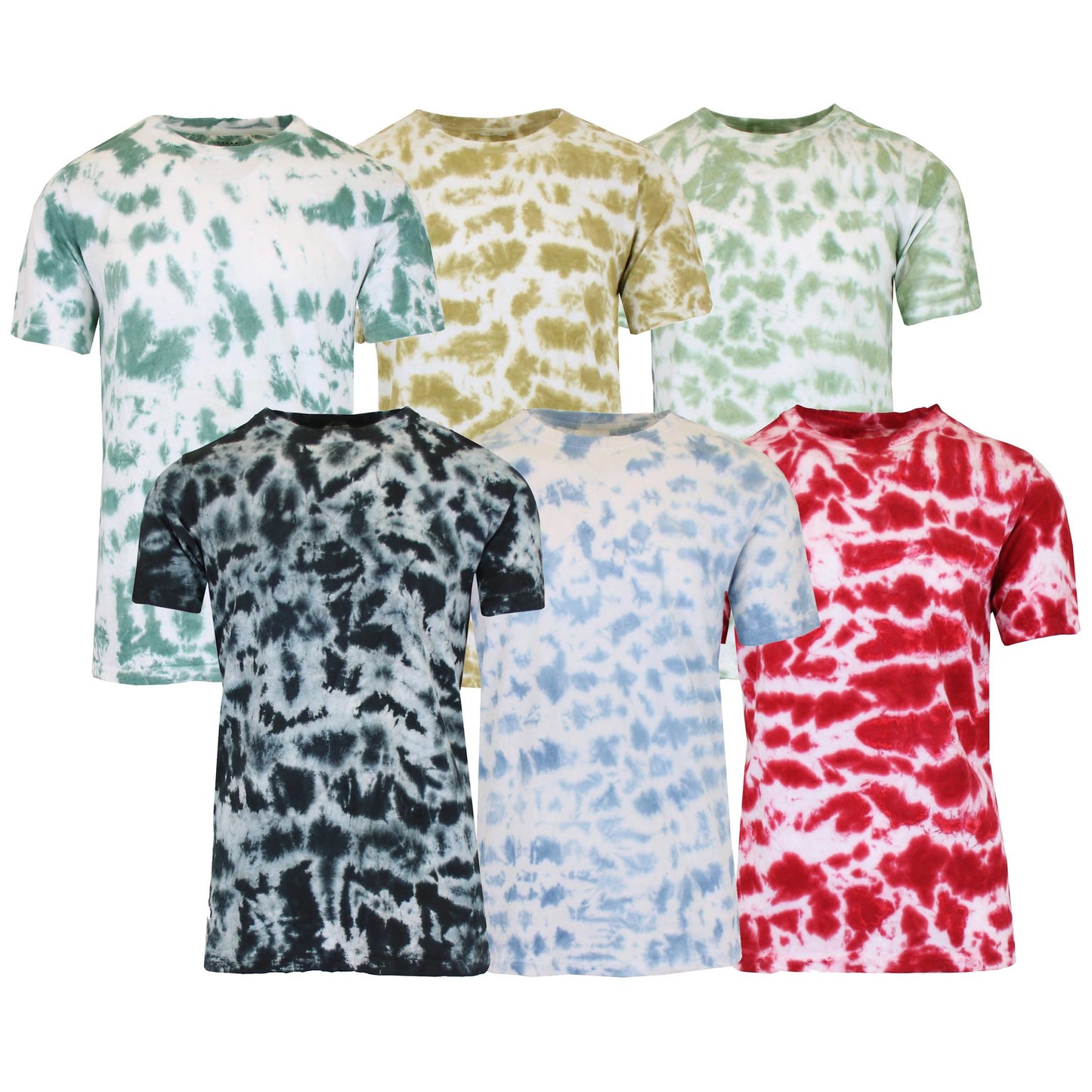 Herren-T-Shirt aus Baumwolle mit kurzen Ärmeln und Batikmuster